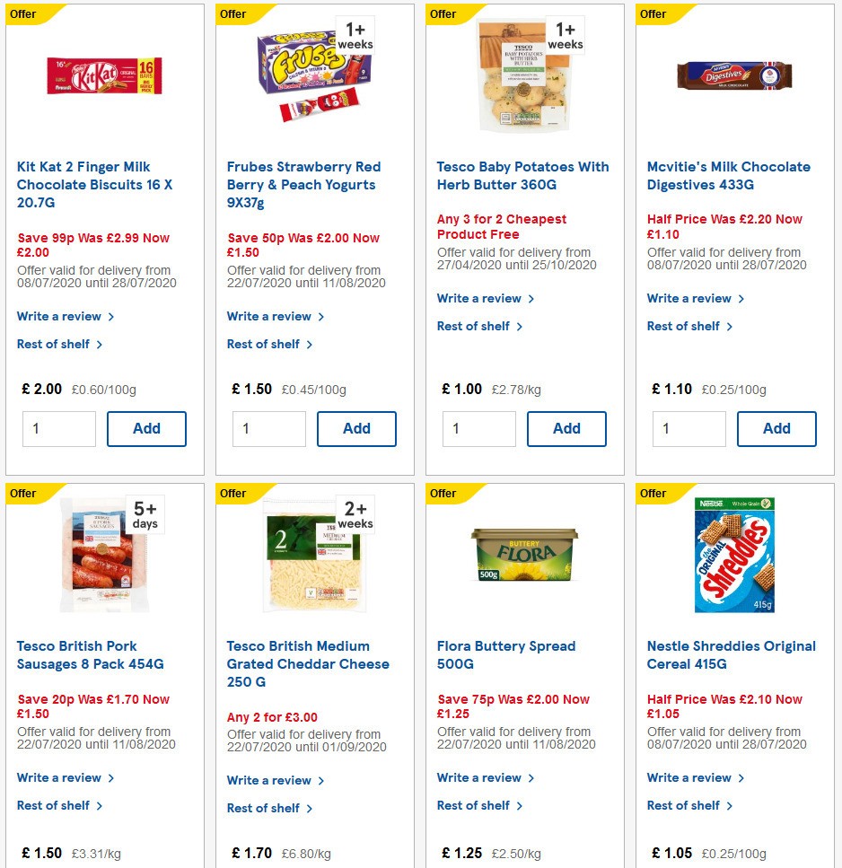 TESCO Offers from 22 July