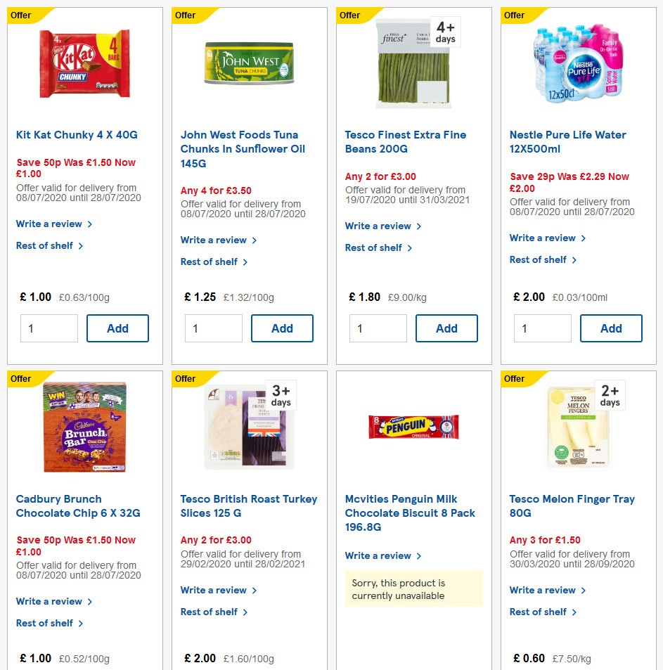 TESCO Offers from 22 July