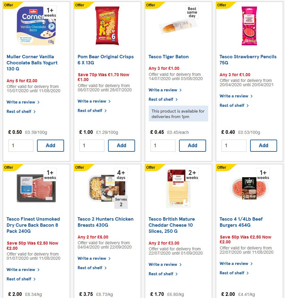 TESCO Offers from 22 July