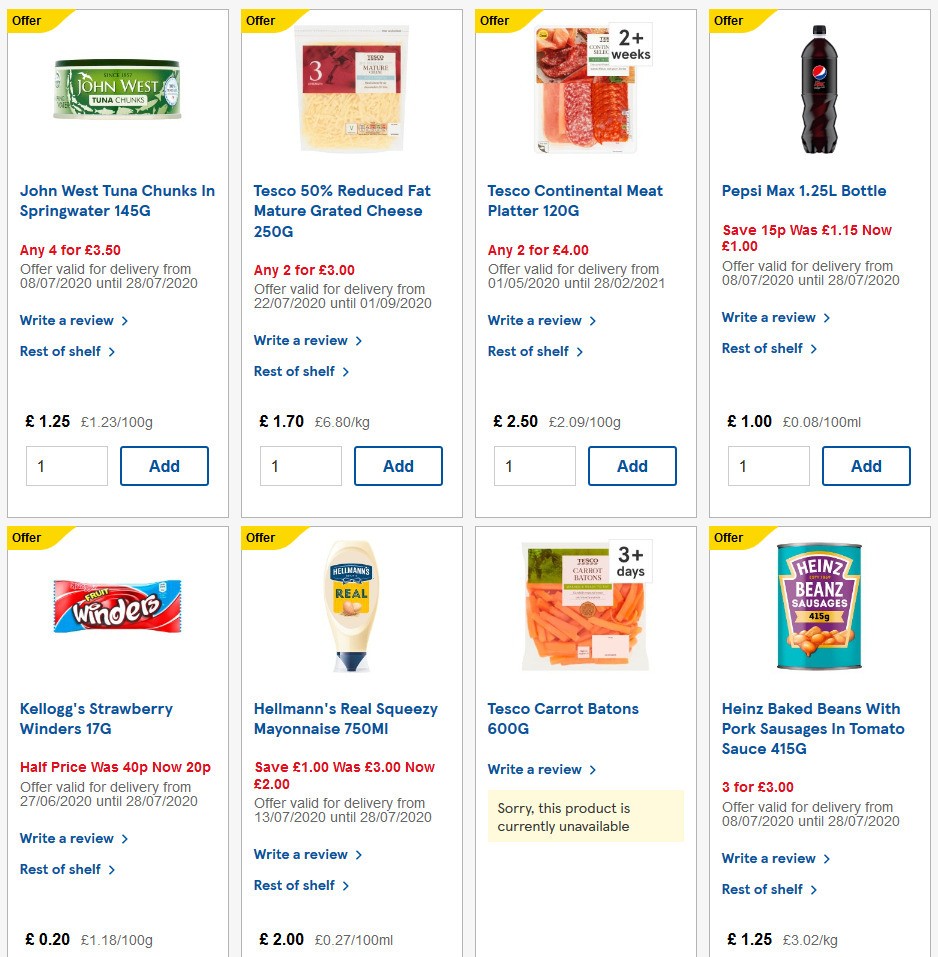 TESCO Offers from 22 July