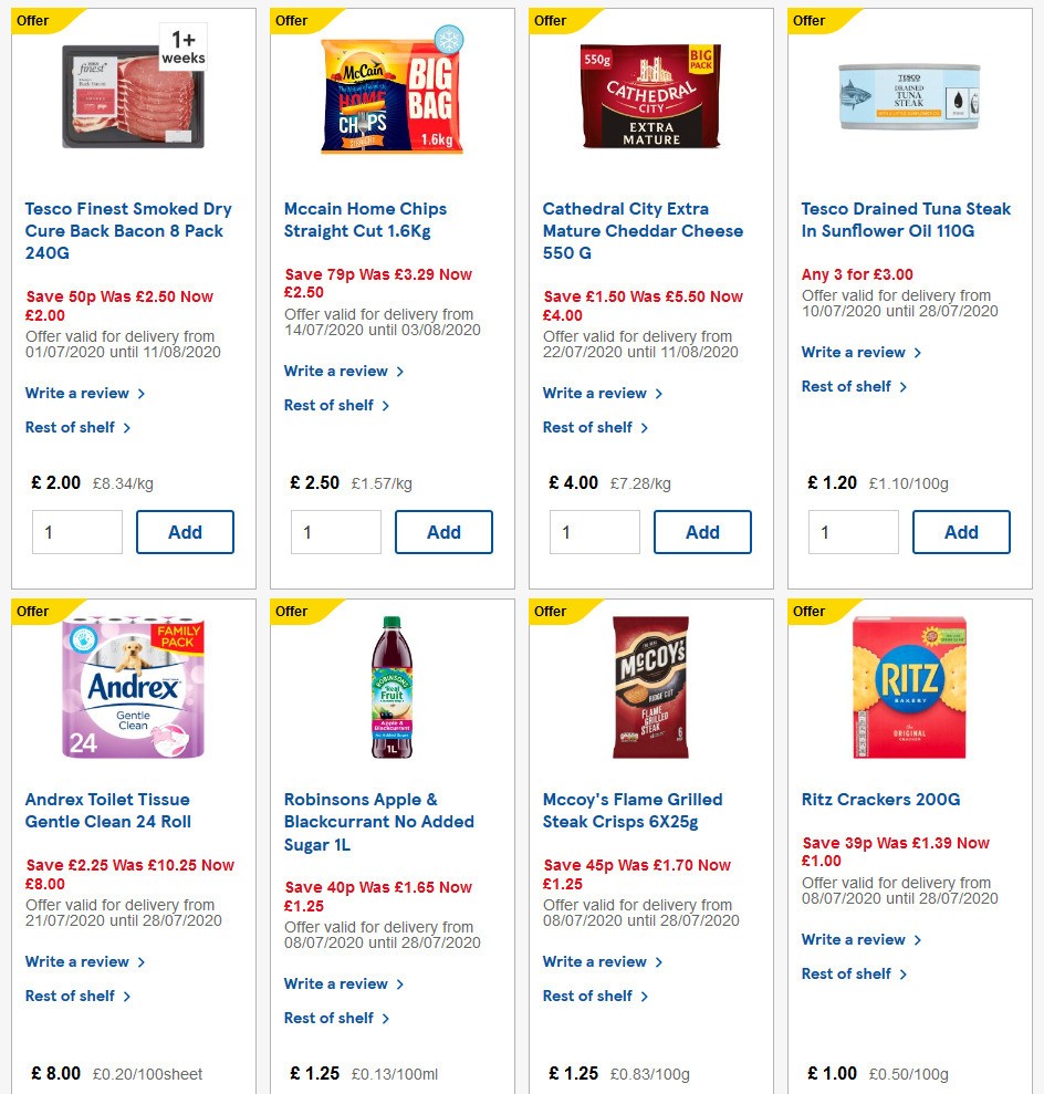 TESCO Offers from 22 July