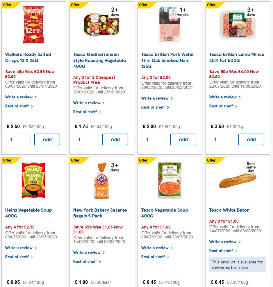 TESCO Offers from 22 July