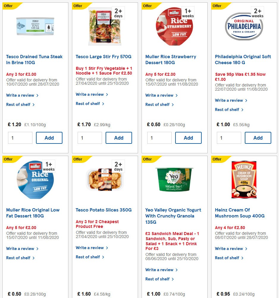 TESCO Offers from 22 July