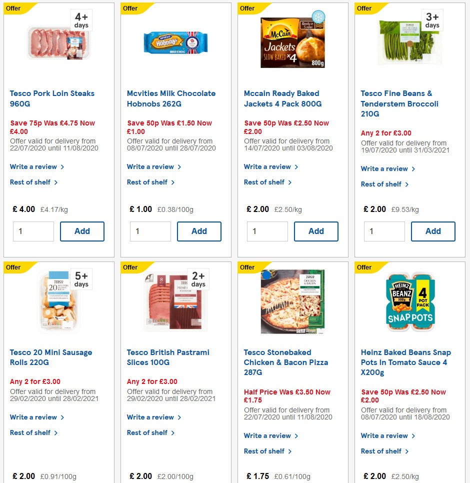 TESCO Offers from 22 July