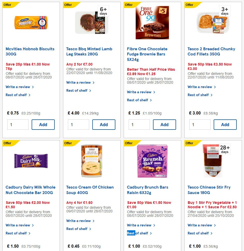 TESCO Offers from 22 July