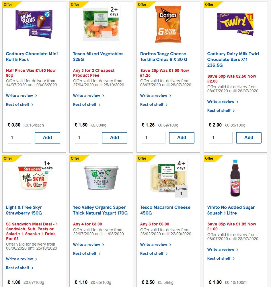 TESCO Offers from 22 July