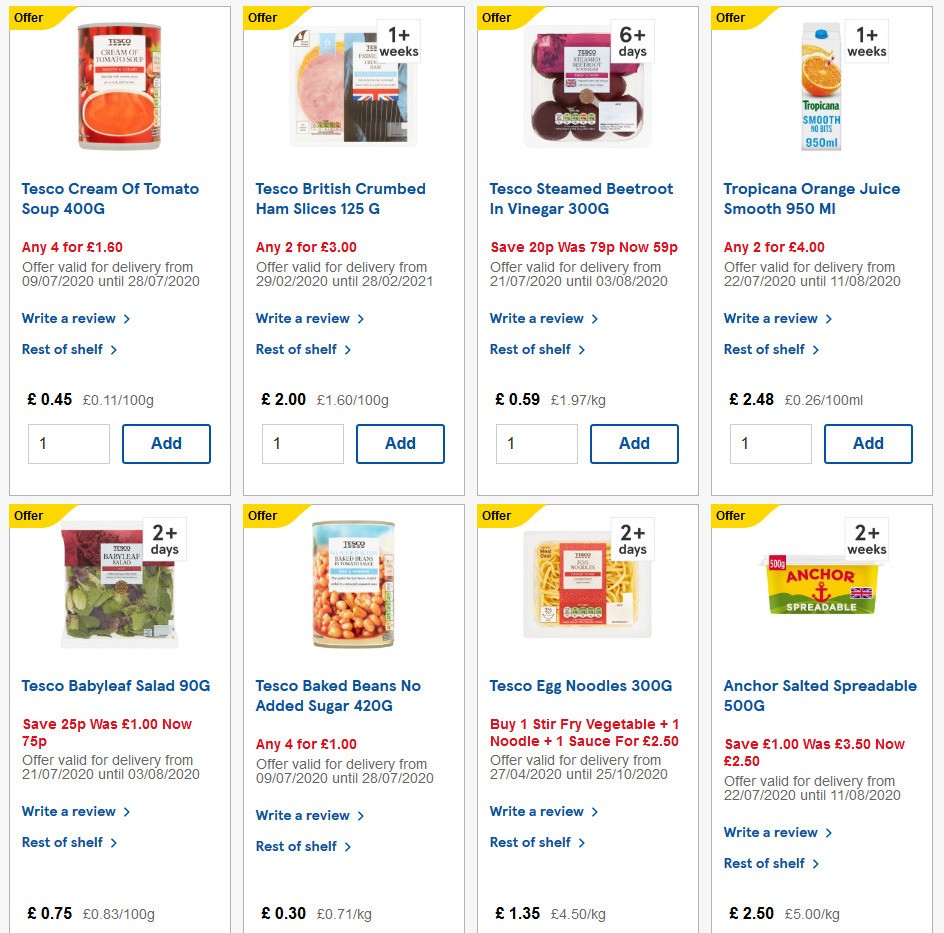 TESCO Offers from 22 July