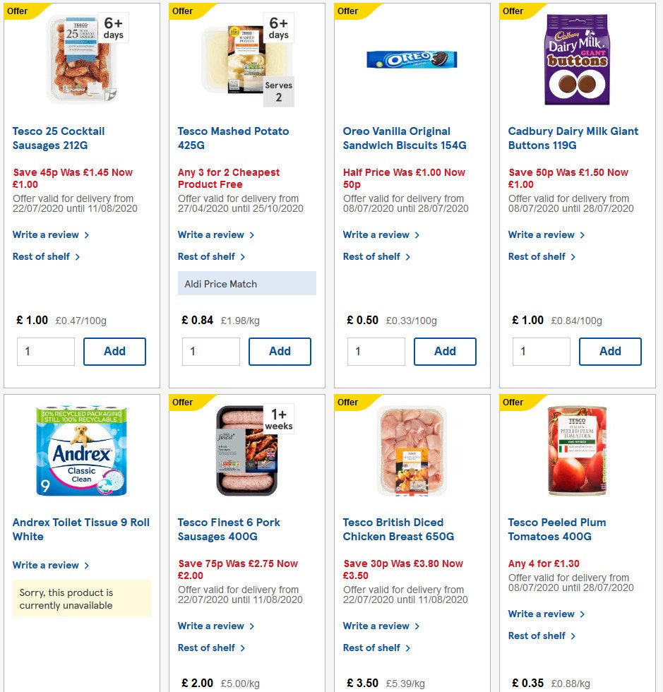 TESCO Offers from 22 July