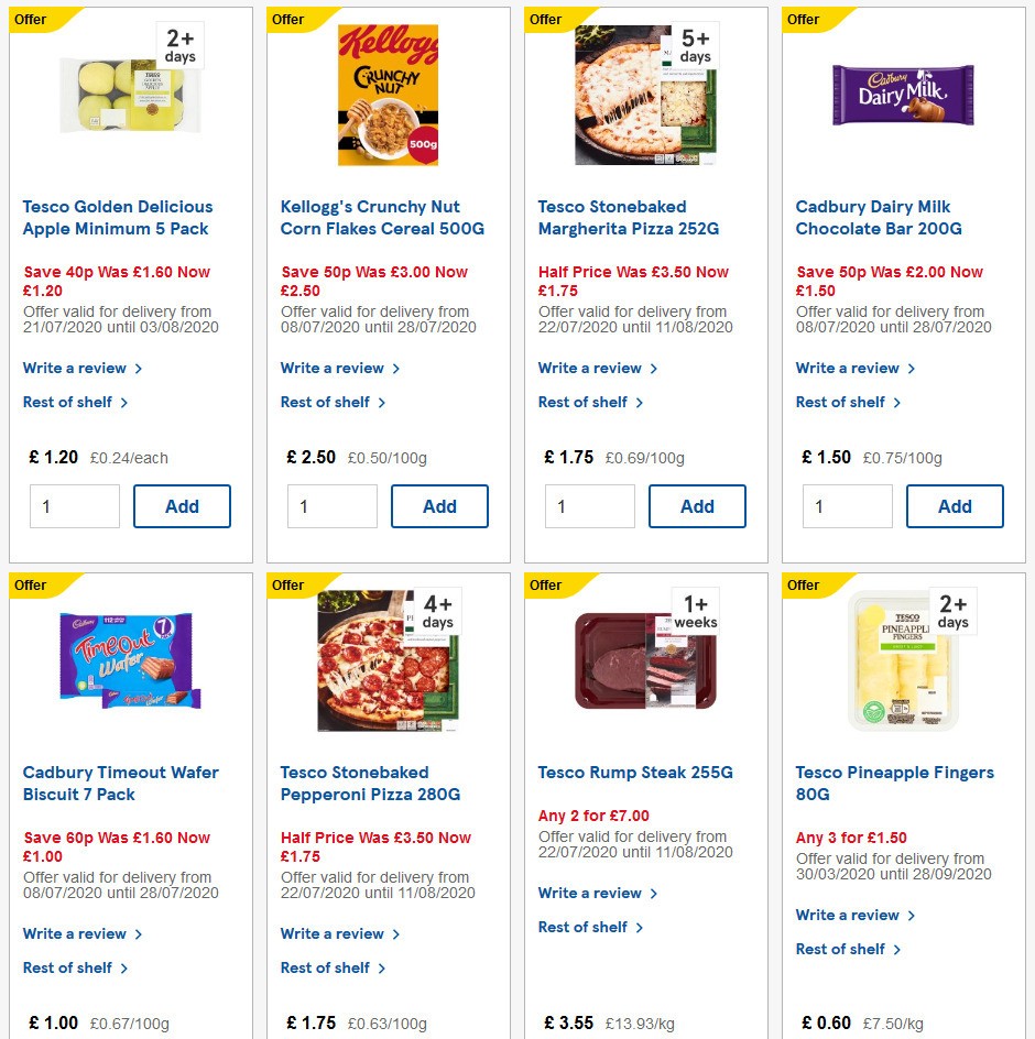 TESCO Offers from 22 July