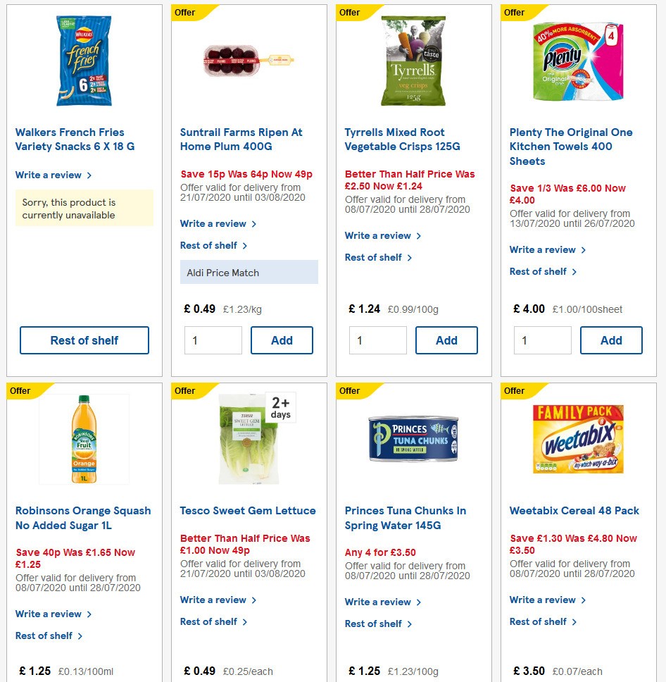 TESCO Offers from 22 July