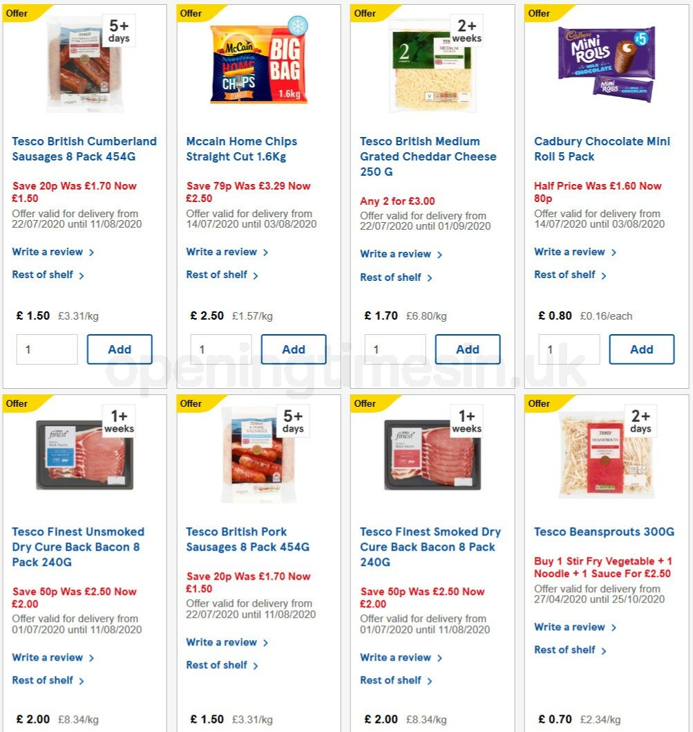 TESCO Offers from 29 July