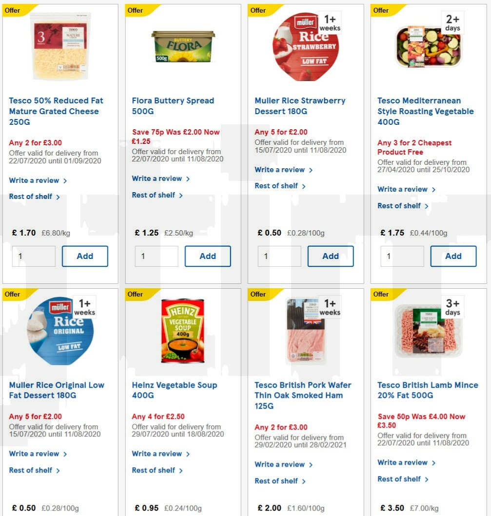 TESCO Offers from 29 July