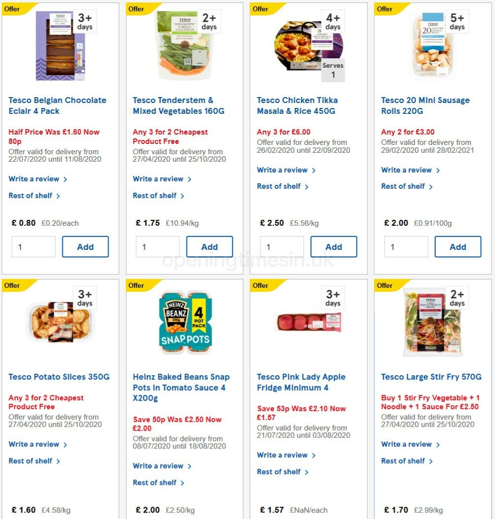 TESCO Offers from 29 July