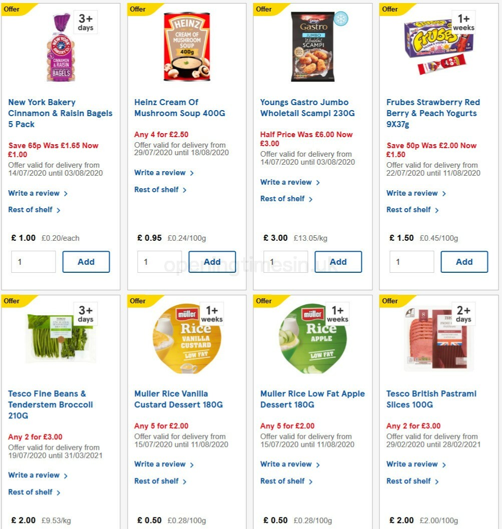 TESCO Offers from 29 July