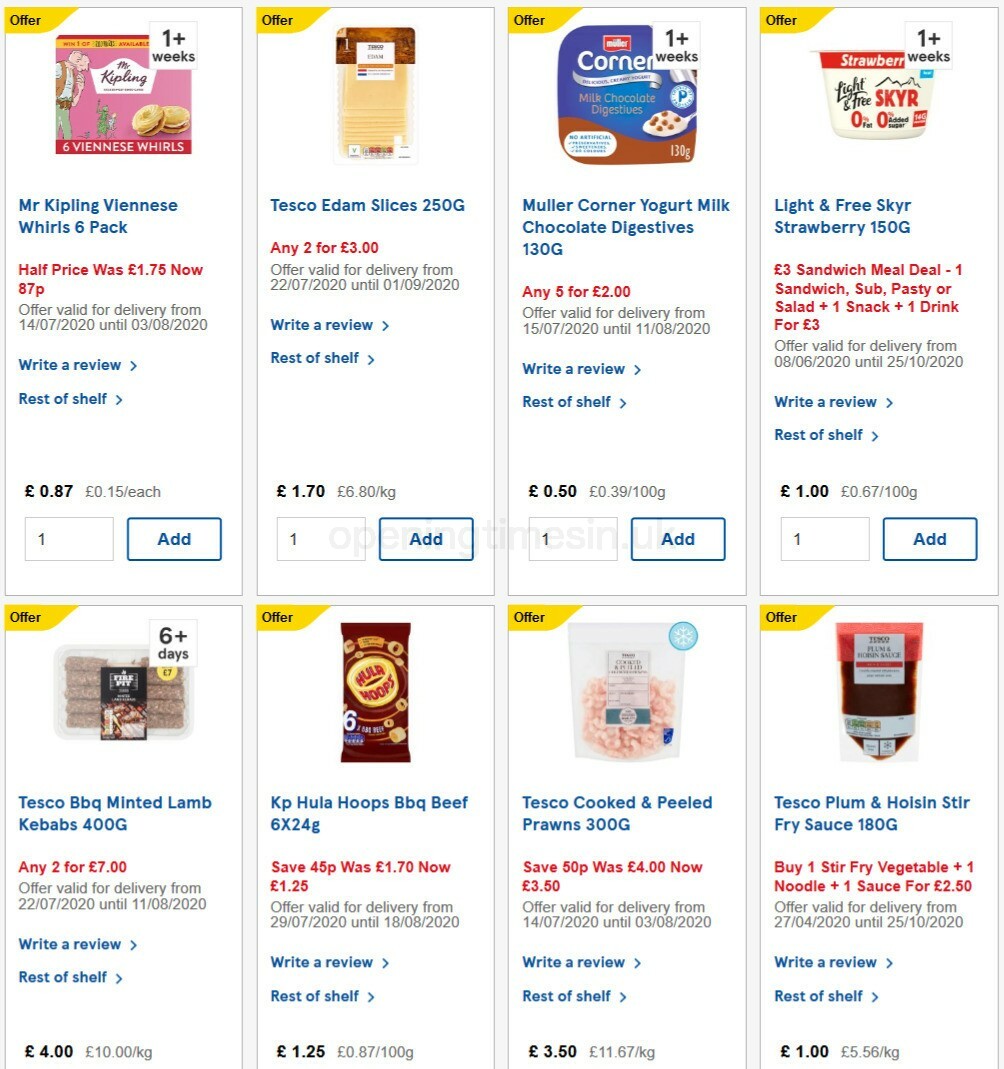 TESCO Offers from 29 July