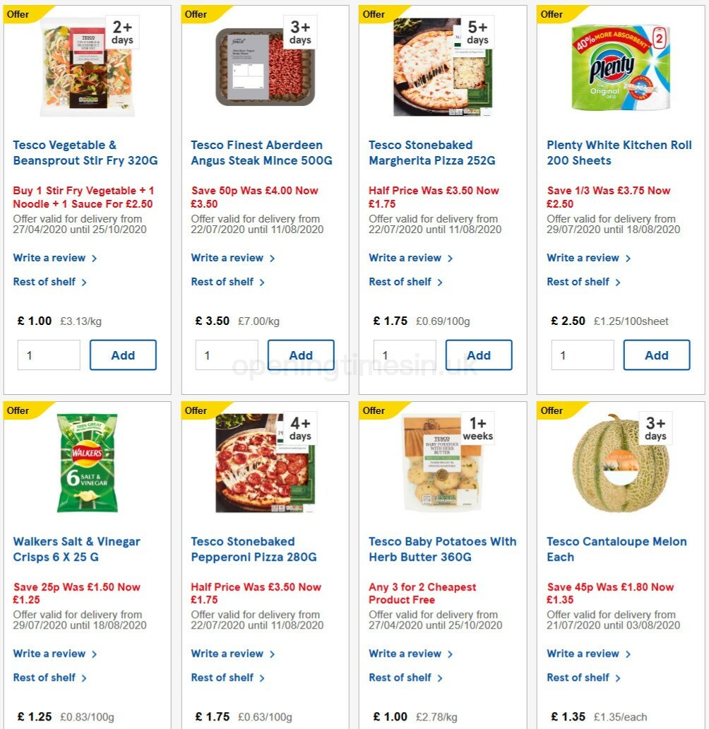 TESCO Offers from 29 July