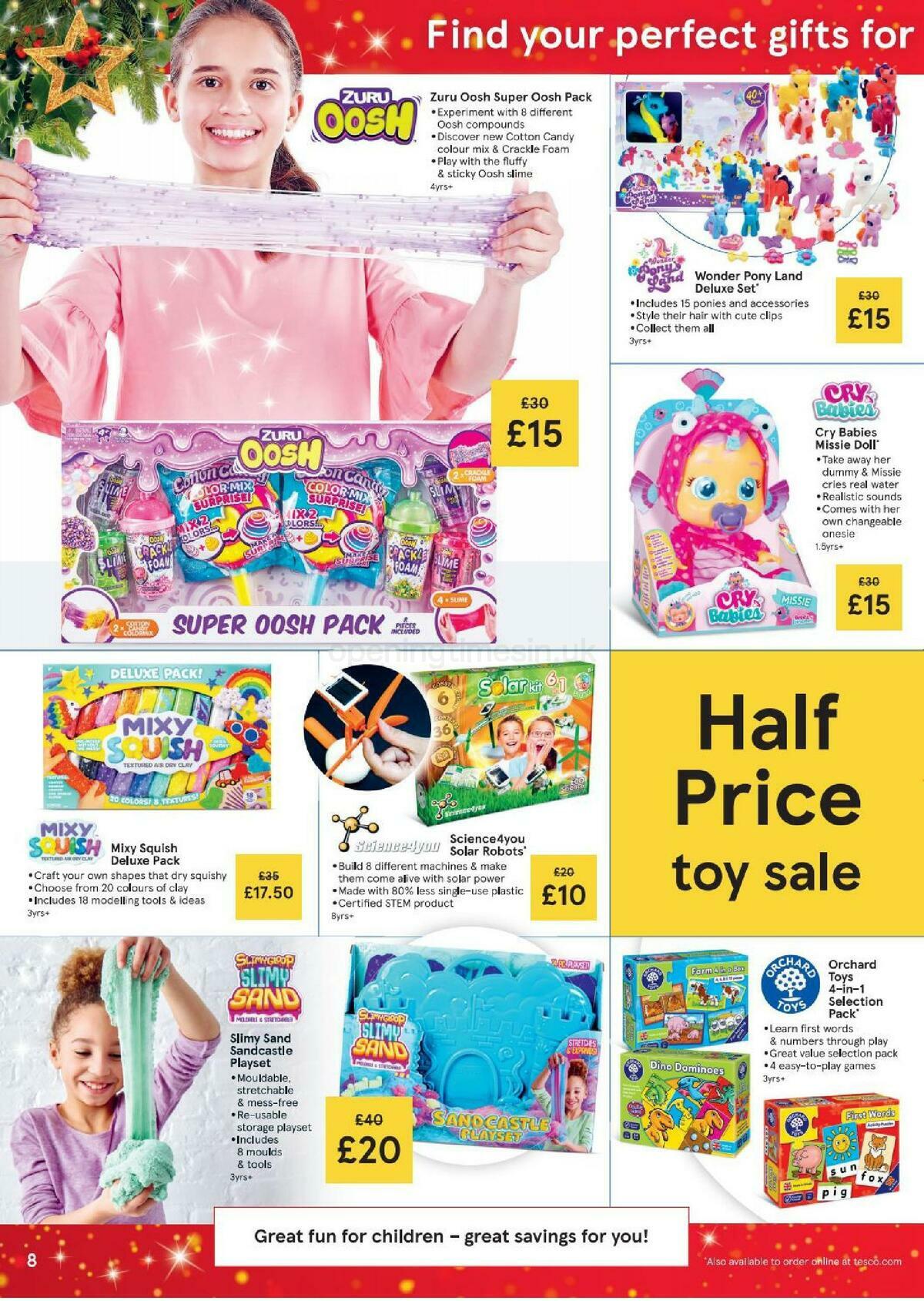 TESCO Tesco Half Price Toy Sale Leaflet Offers from 2 October