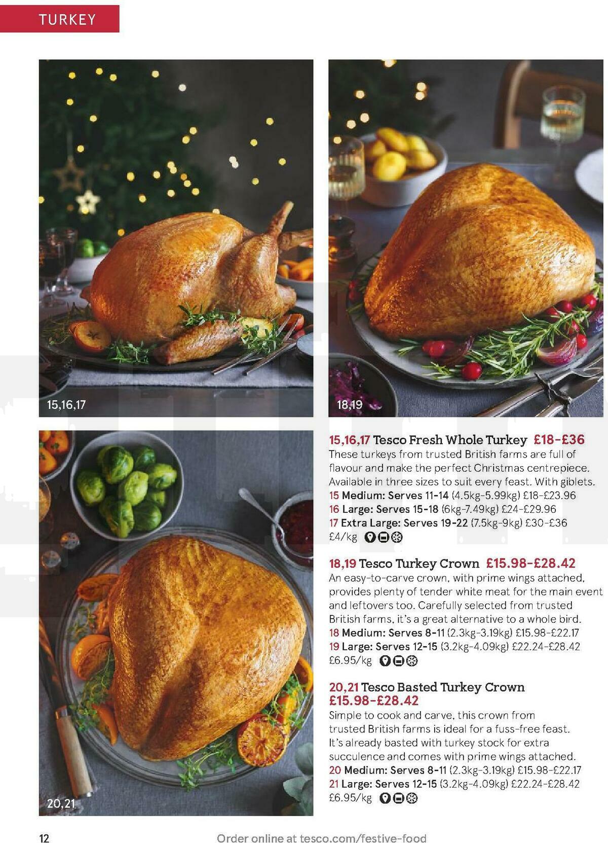 TESCO Festive Food To Order Offers from 19 October