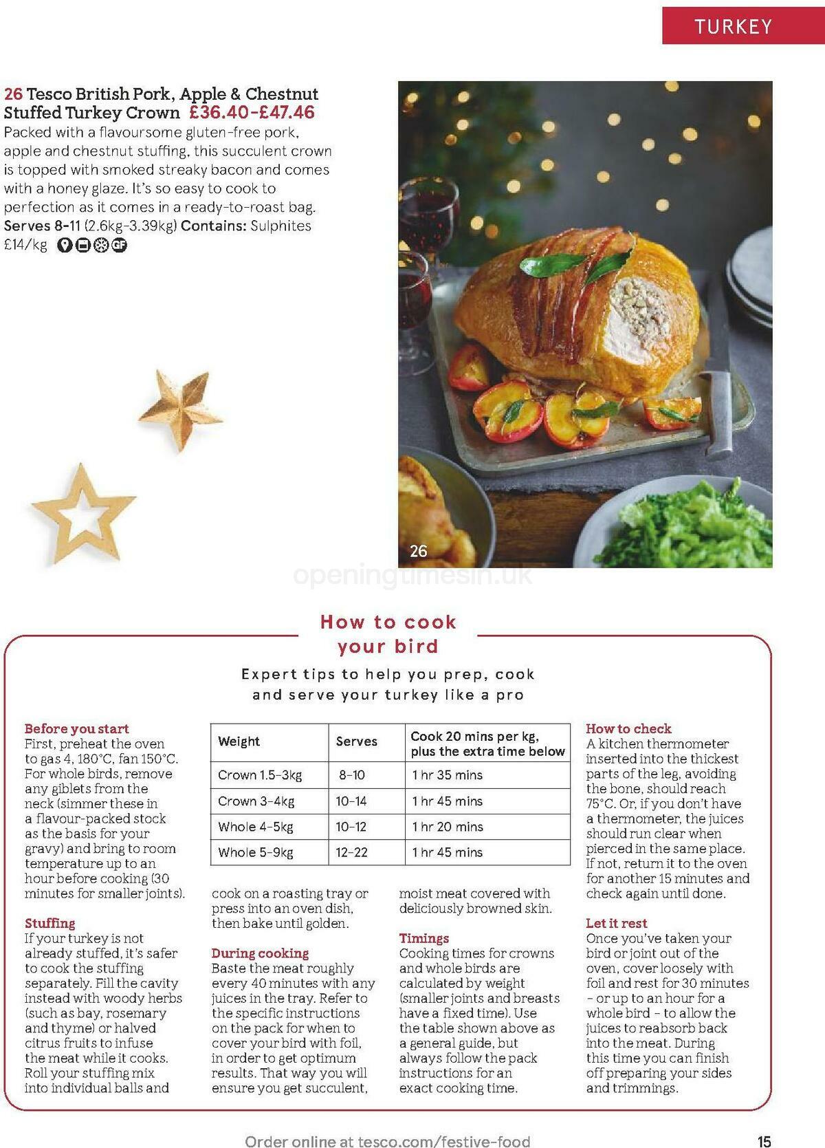 TESCO Festive Food To Order Offers from 19 October