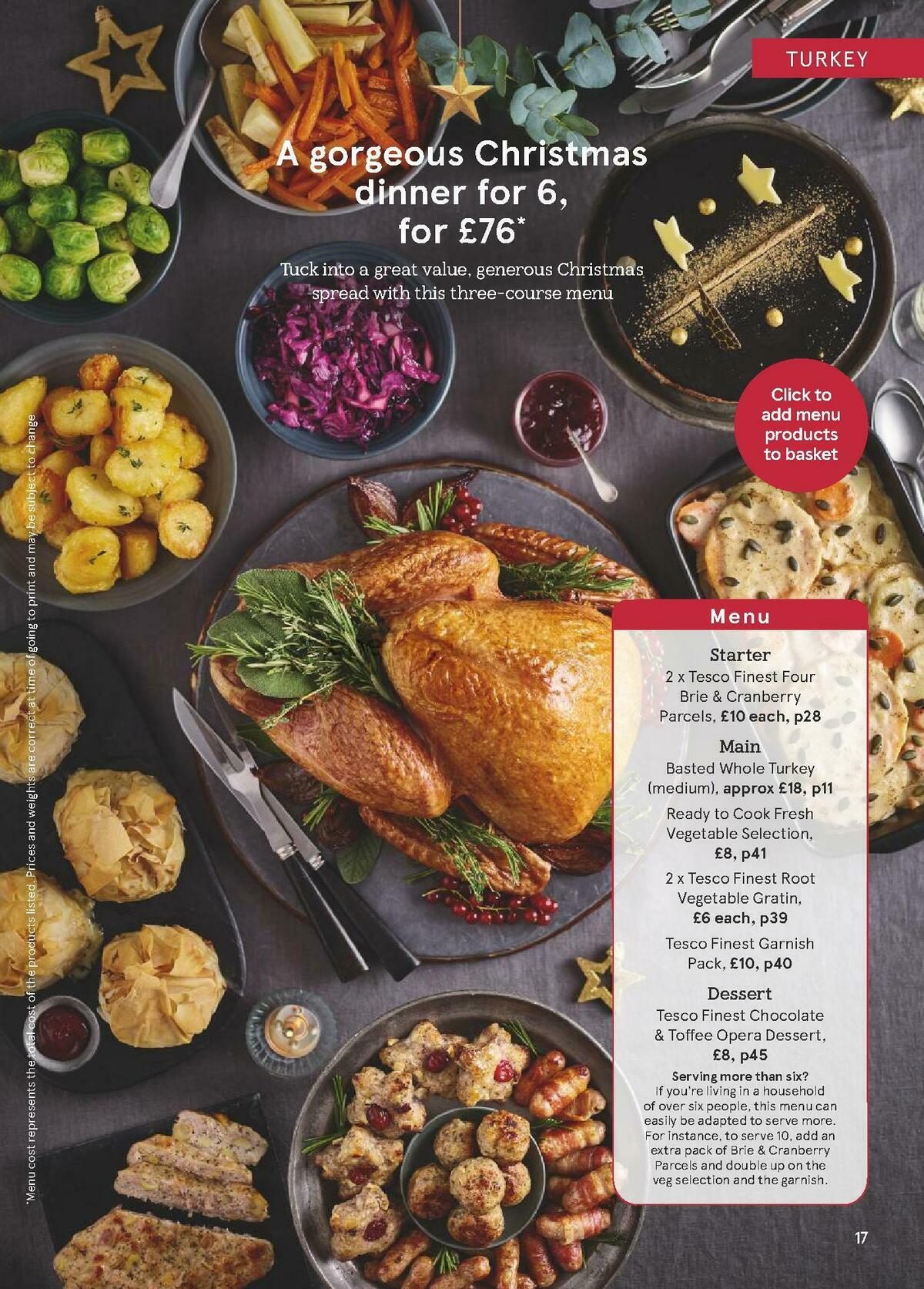 TESCO Festive Food To Order Offers from 19 October