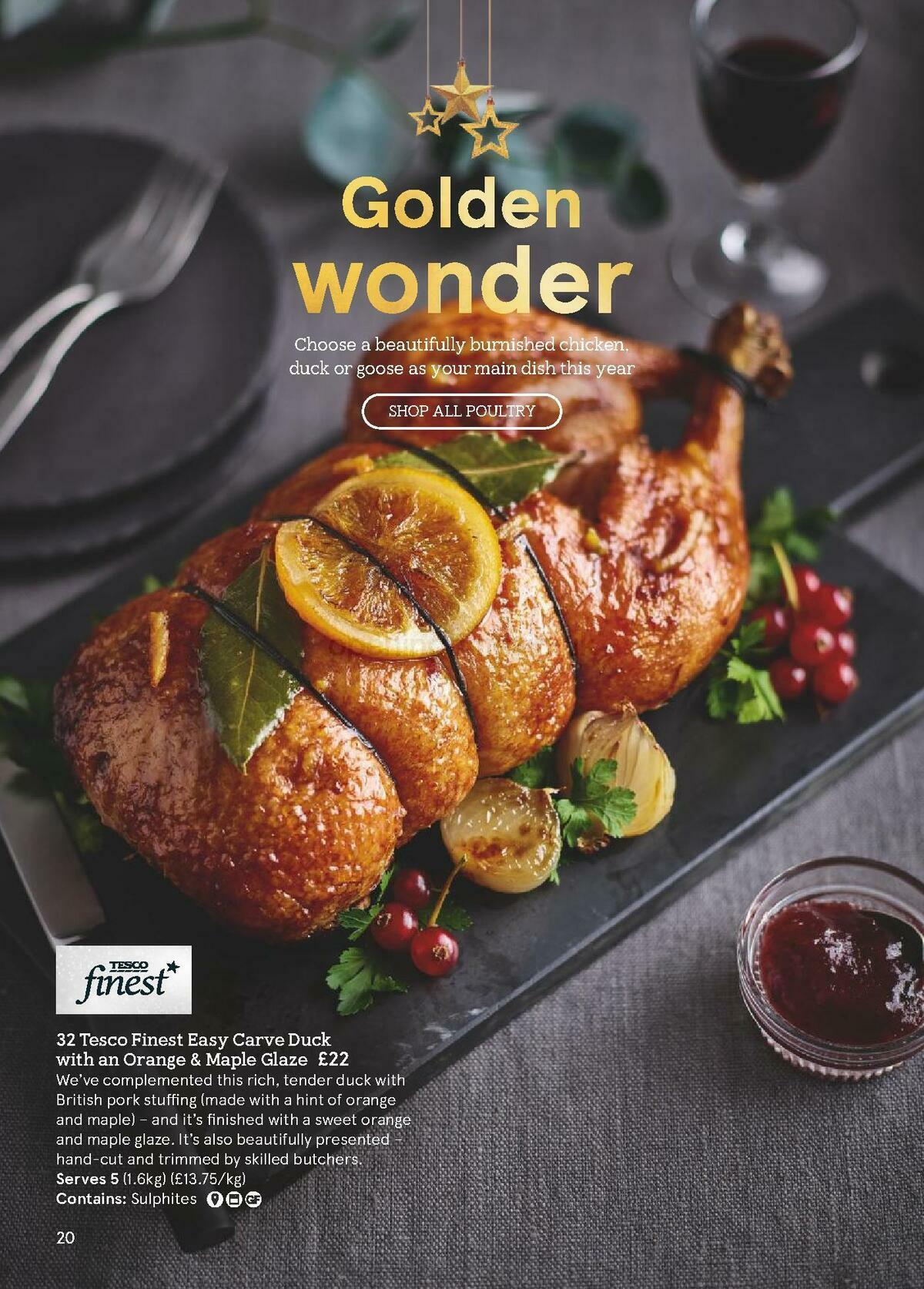 TESCO Festive Food To Order Offers from 19 October