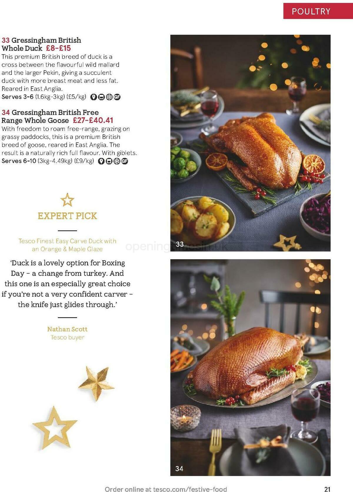 TESCO Festive Food To Order Offers from 19 October