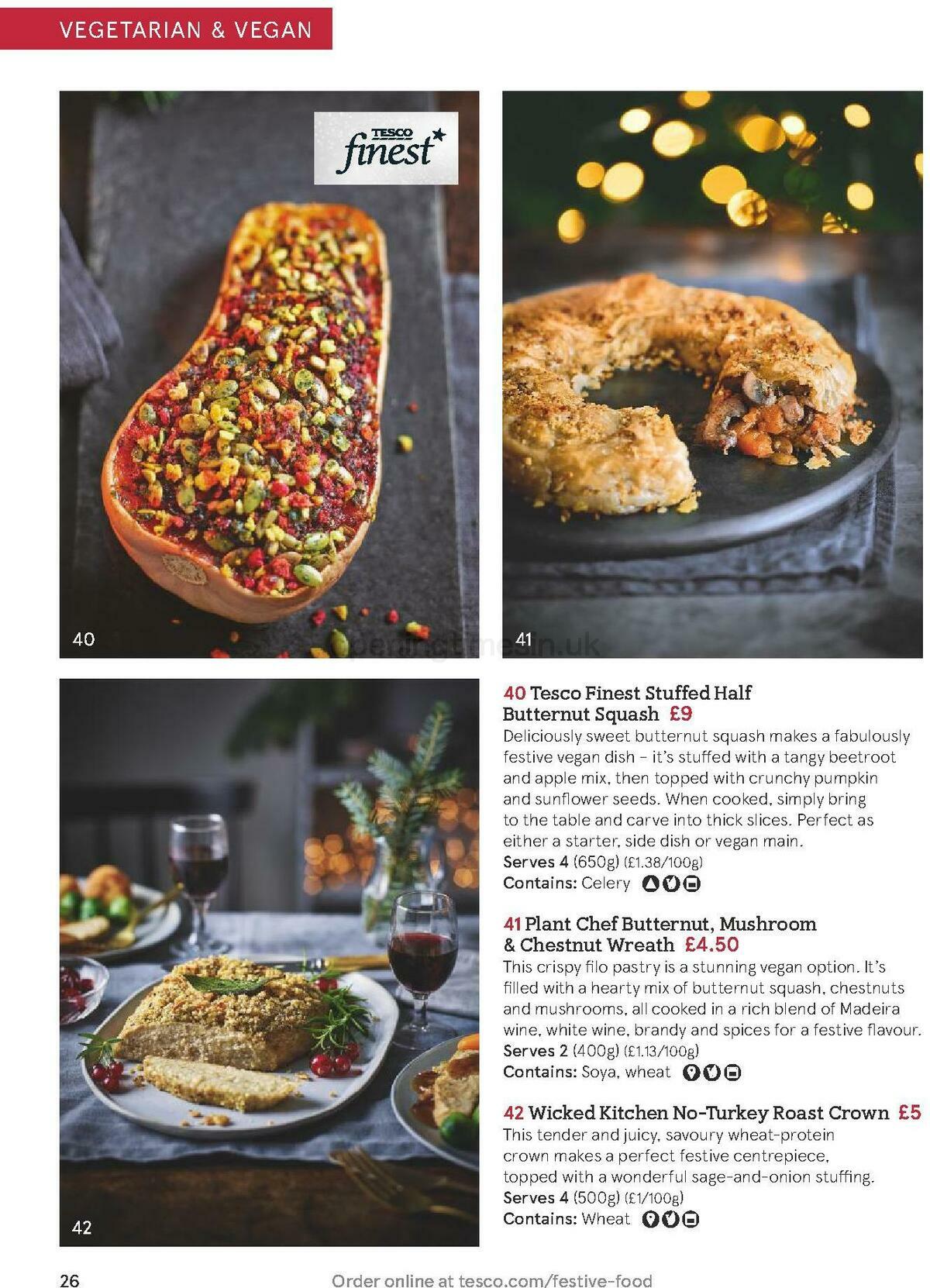 TESCO Festive Food To Order Offers from 19 October