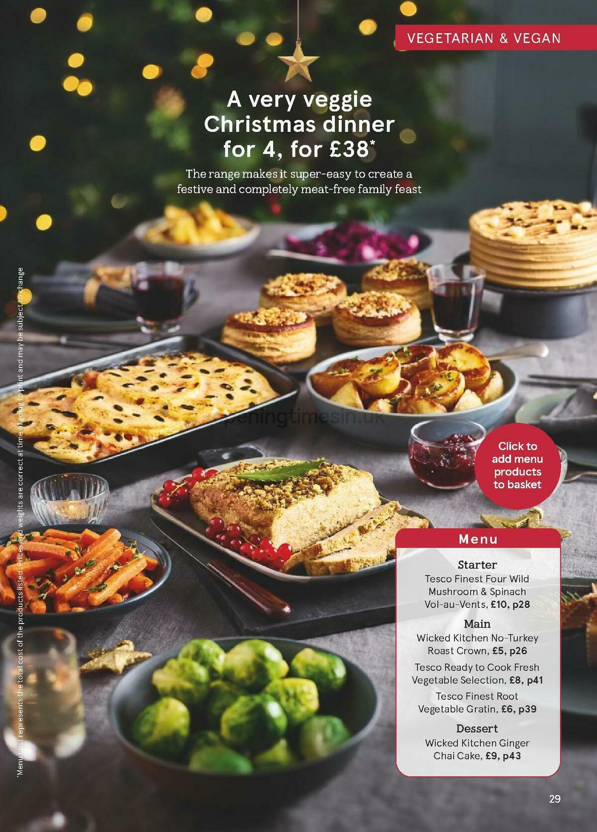 TESCO Festive Food To Order Offers from 19 October