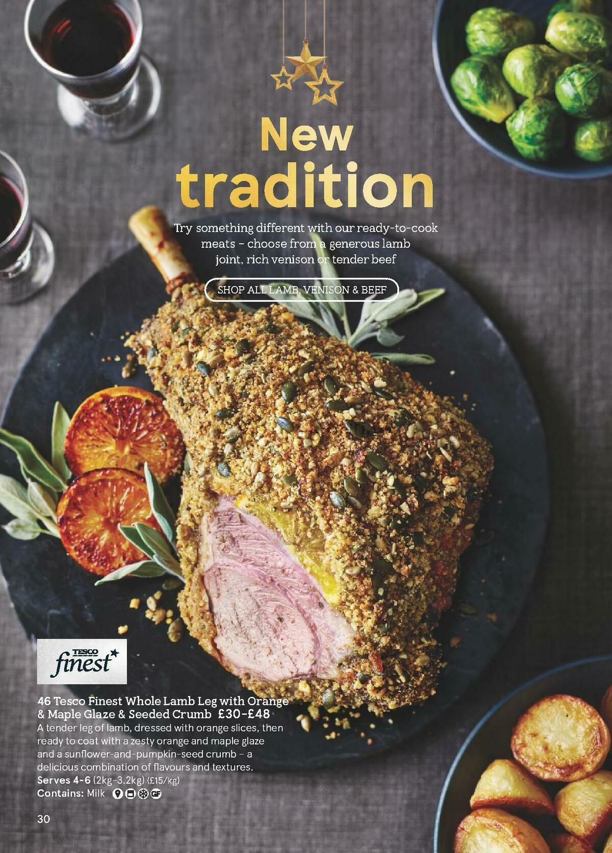 TESCO Festive Food To Order Offers from 19 October