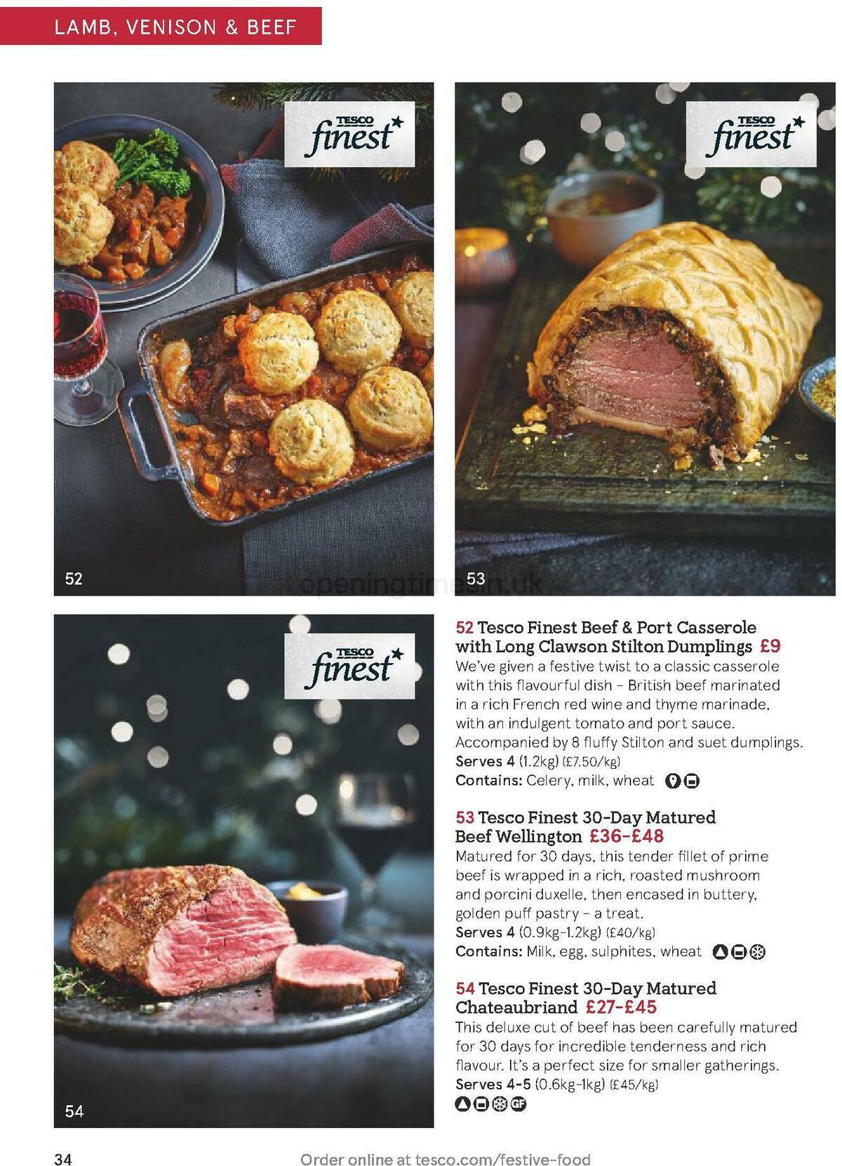 TESCO Festive Food To Order Offers from 19 October