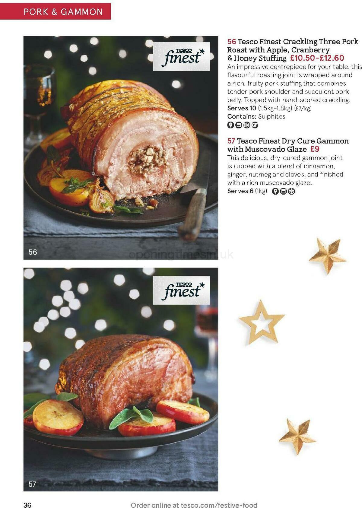 TESCO Festive Food To Order Offers from 19 October