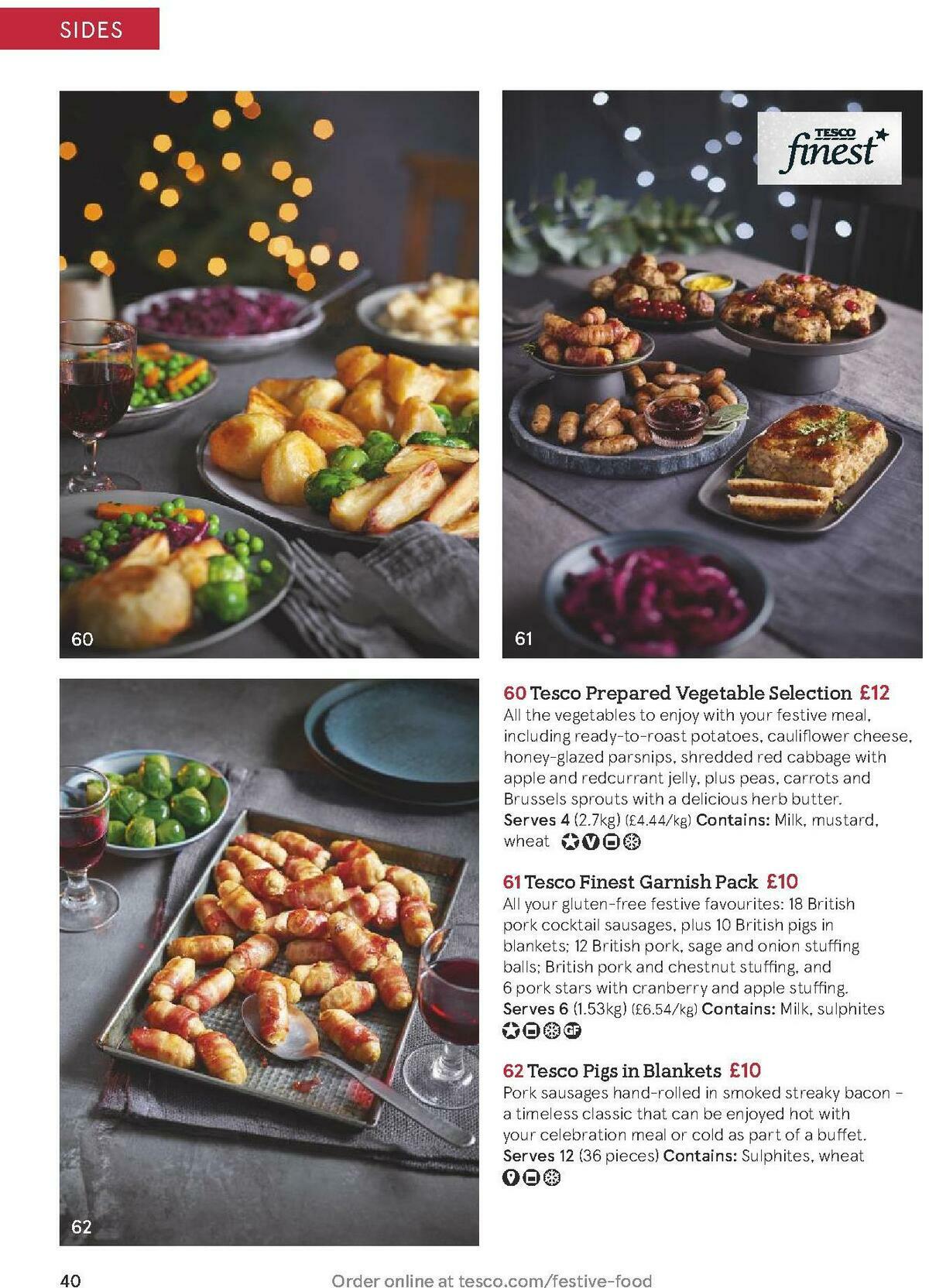 TESCO Festive Food To Order Offers from 19 October