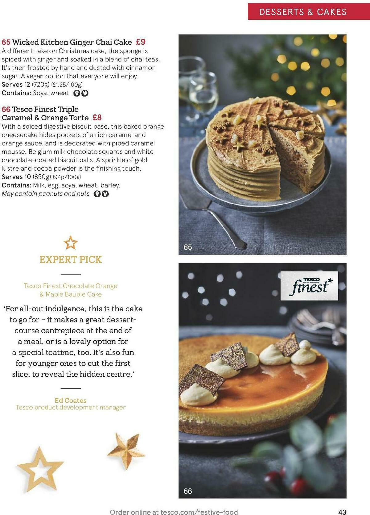 TESCO Festive Food To Order Offers from 19 October