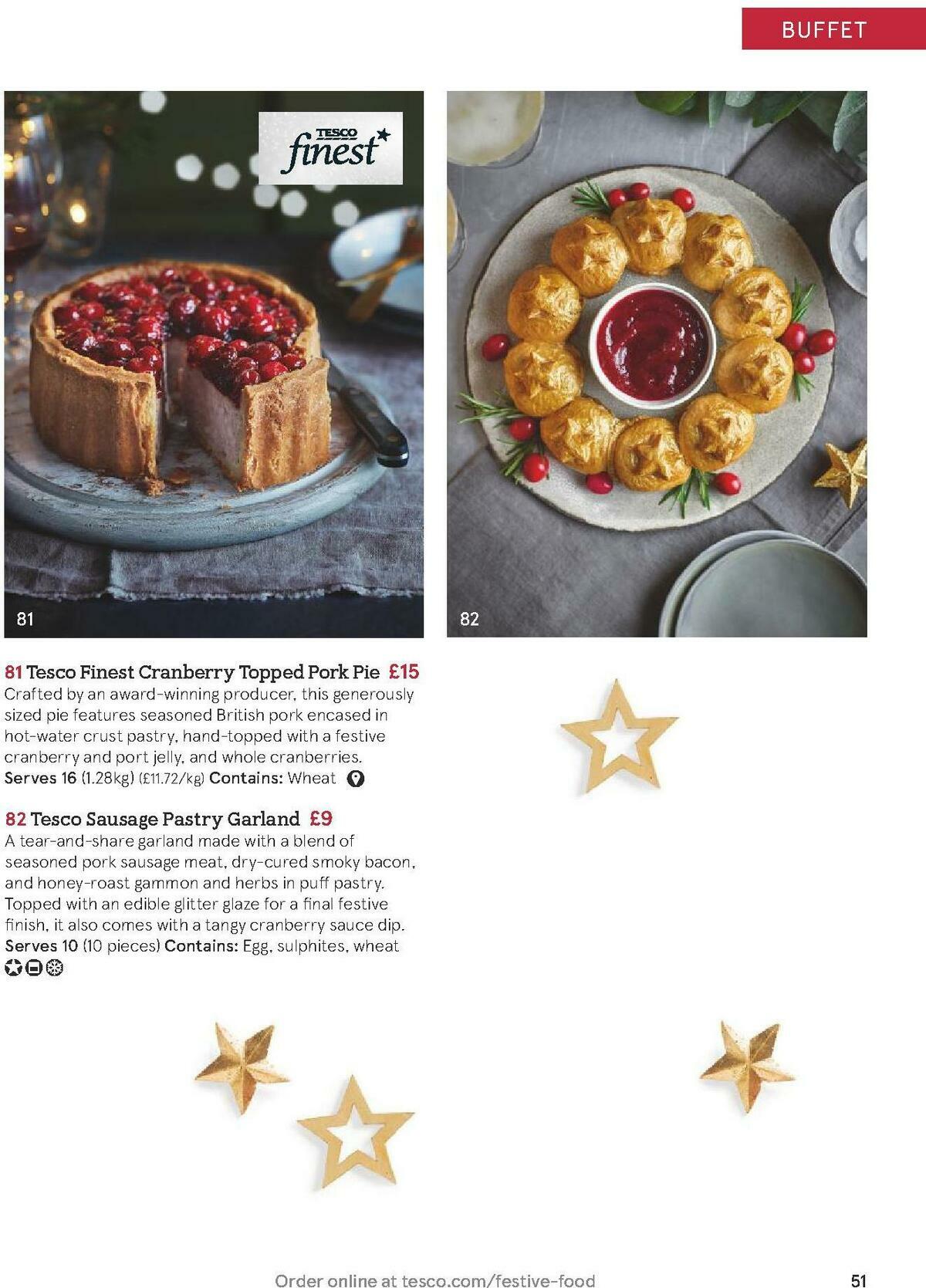 TESCO Festive Food To Order Offers from 19 October