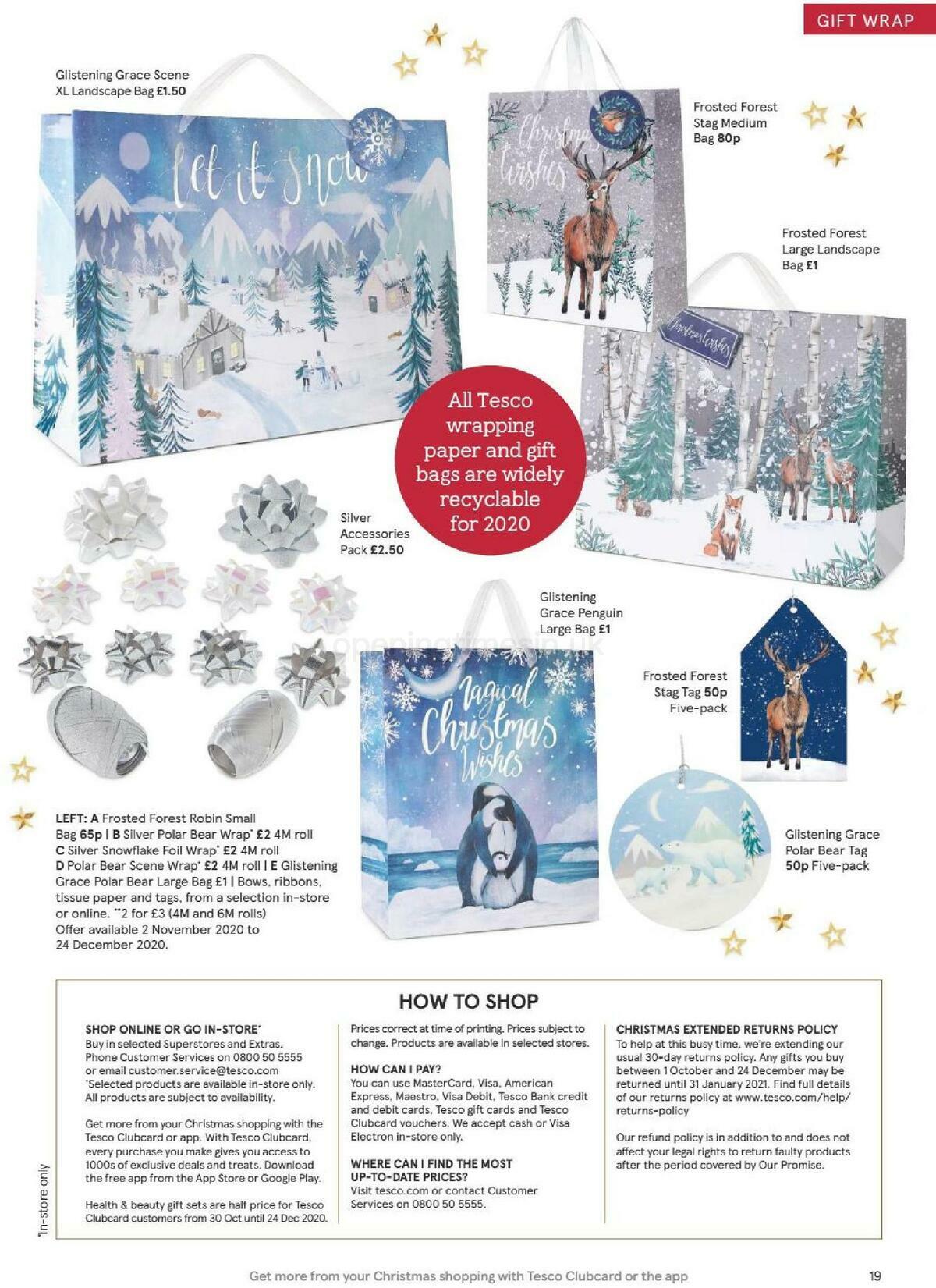 TESCO Christmas Gift Guide 2020 Offers from 30 October