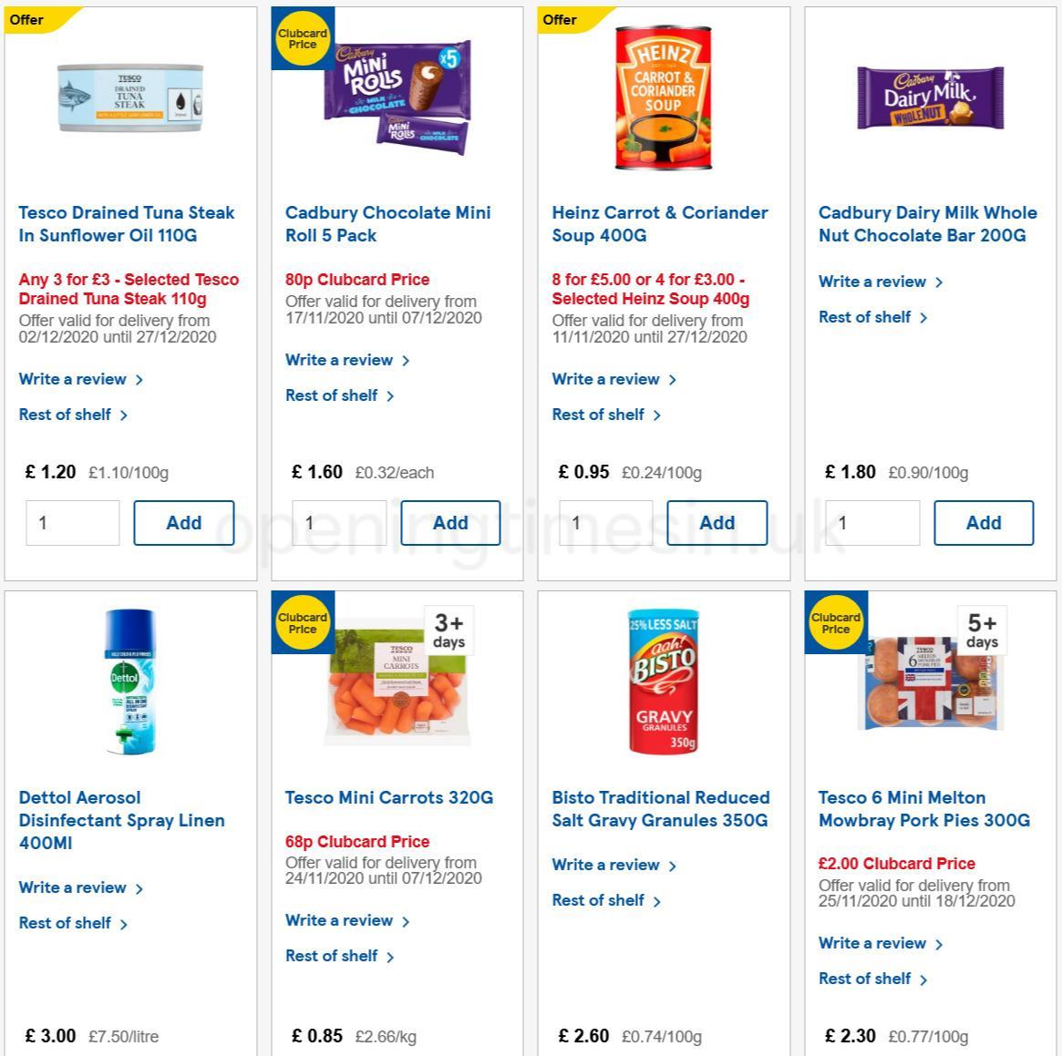 TESCO Offers from 2 December