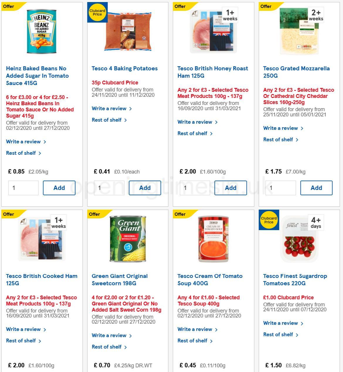 TESCO Offers from 2 December