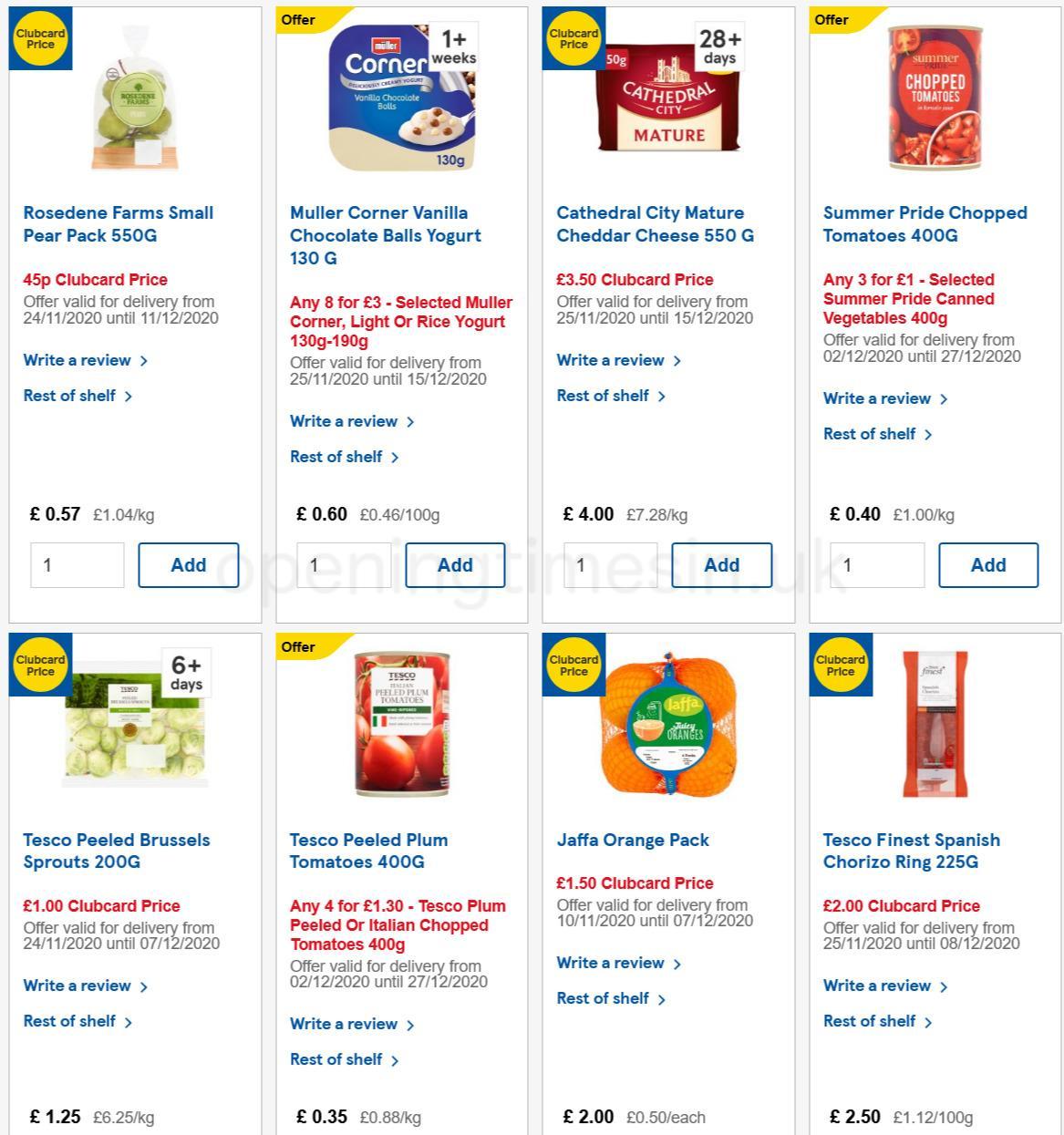 TESCO Offers from 2 December