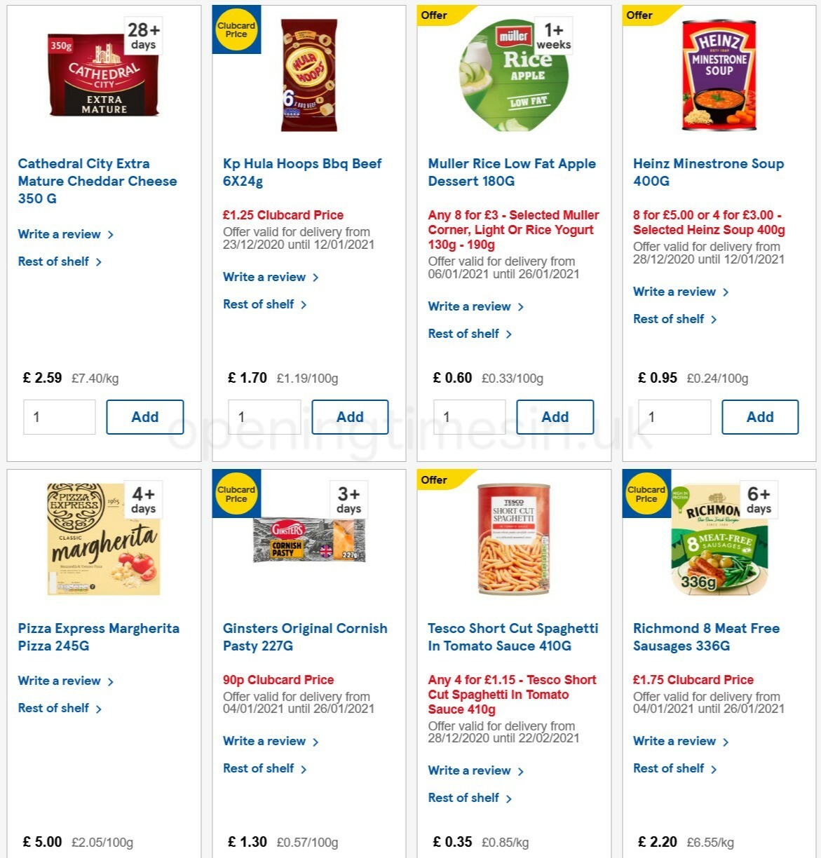 TESCO Offers from 6 January