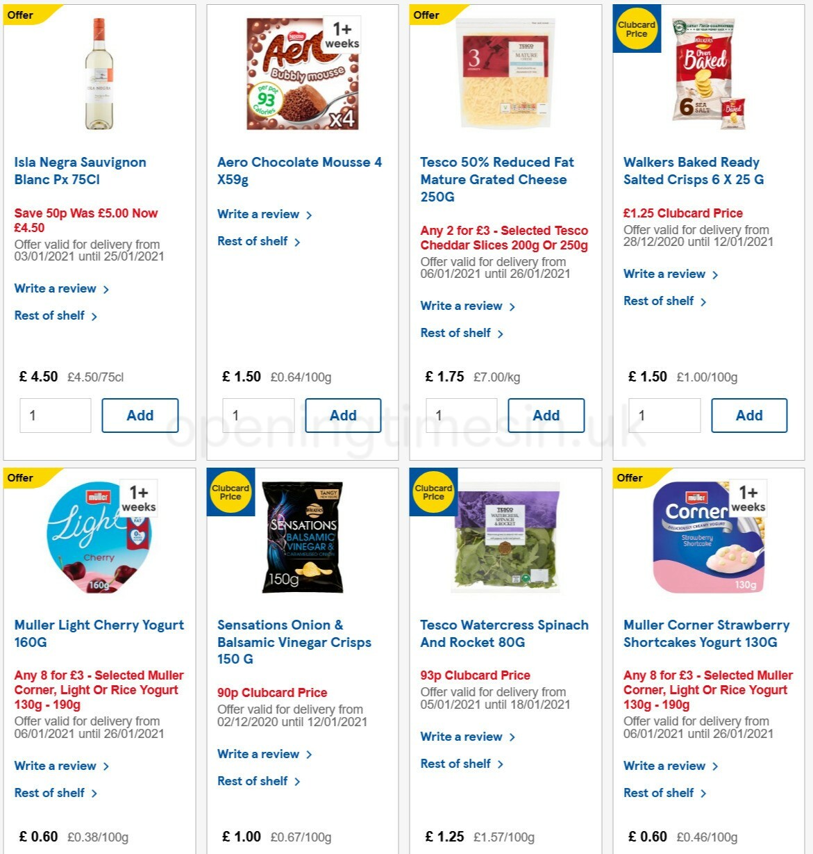 TESCO Offers from 6 January