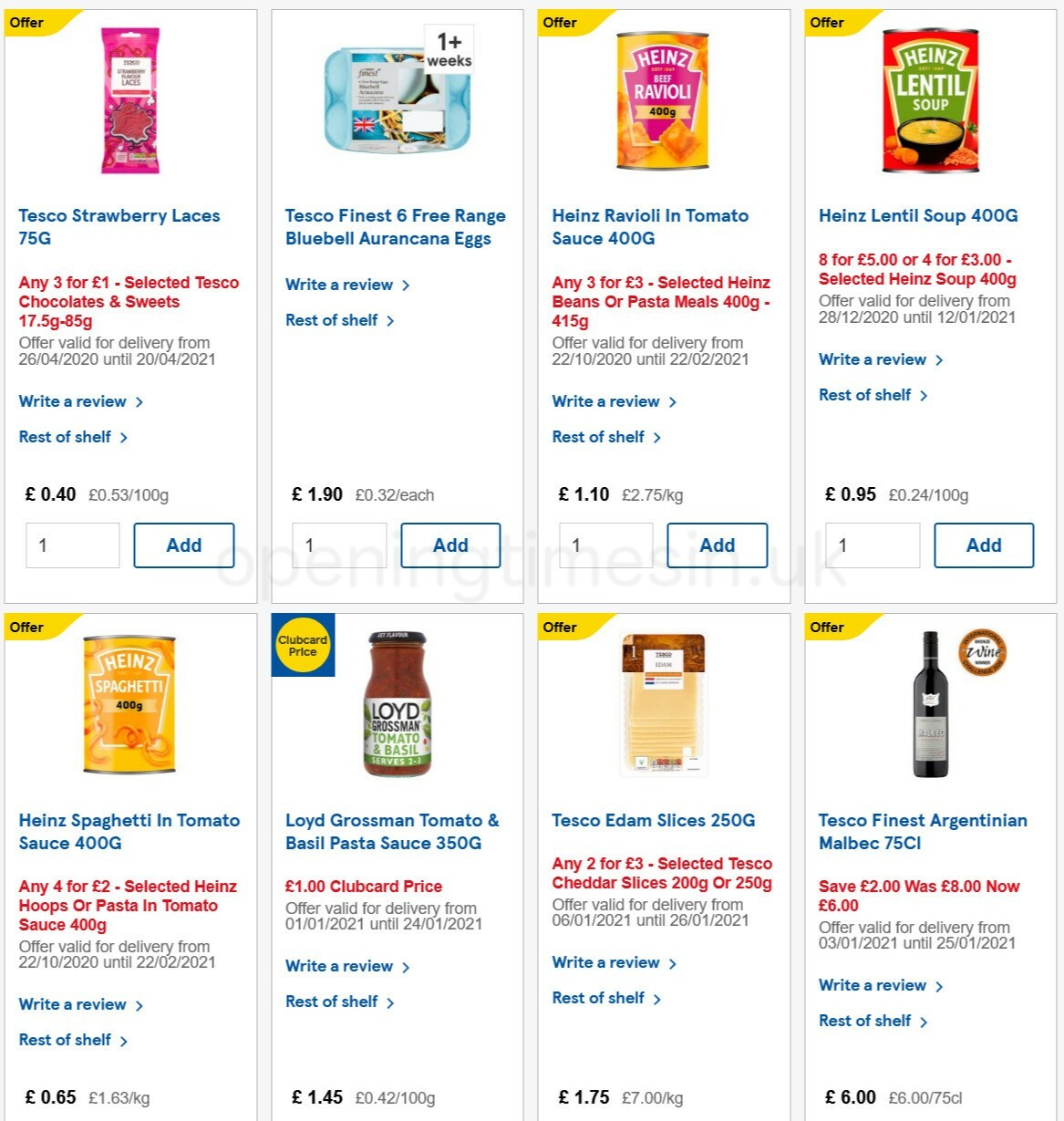 TESCO Offers from 6 January