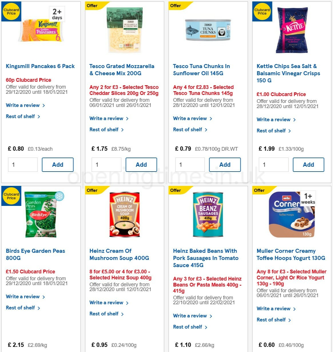 TESCO Offers from 6 January