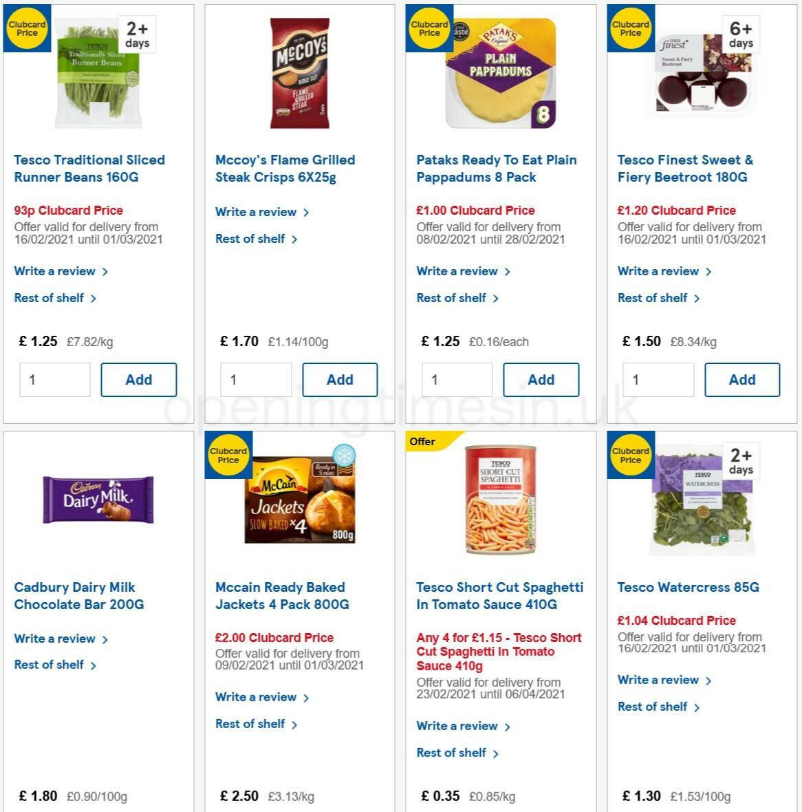 TESCO Offers from 24 February