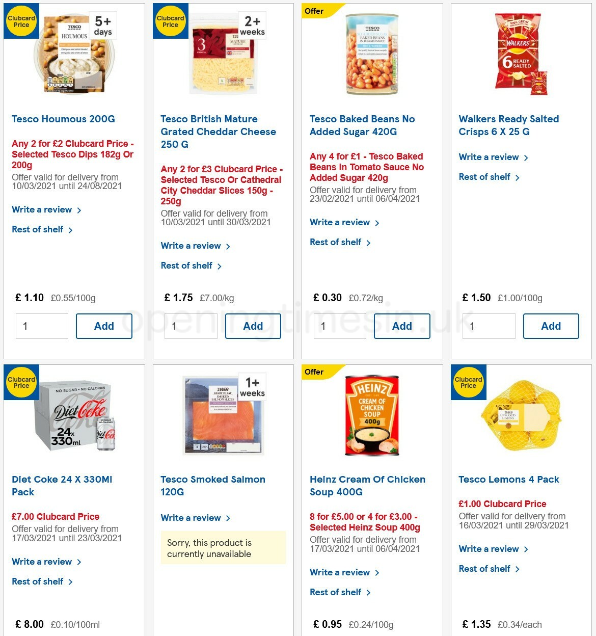 TESCO Offers from 17 March