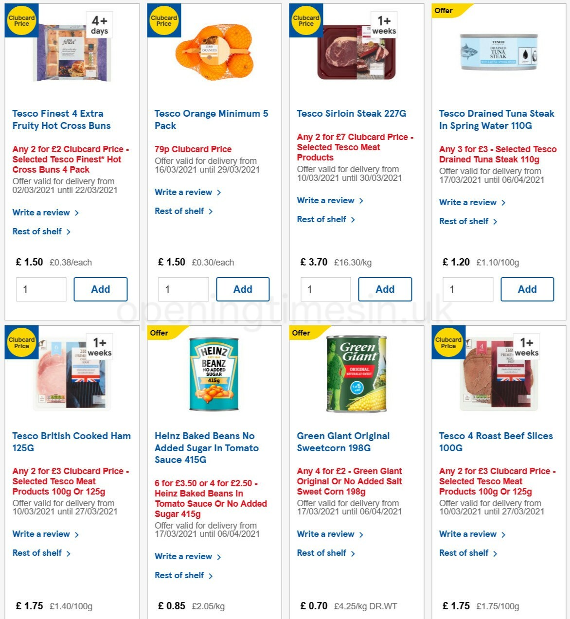 TESCO Offers from 17 March