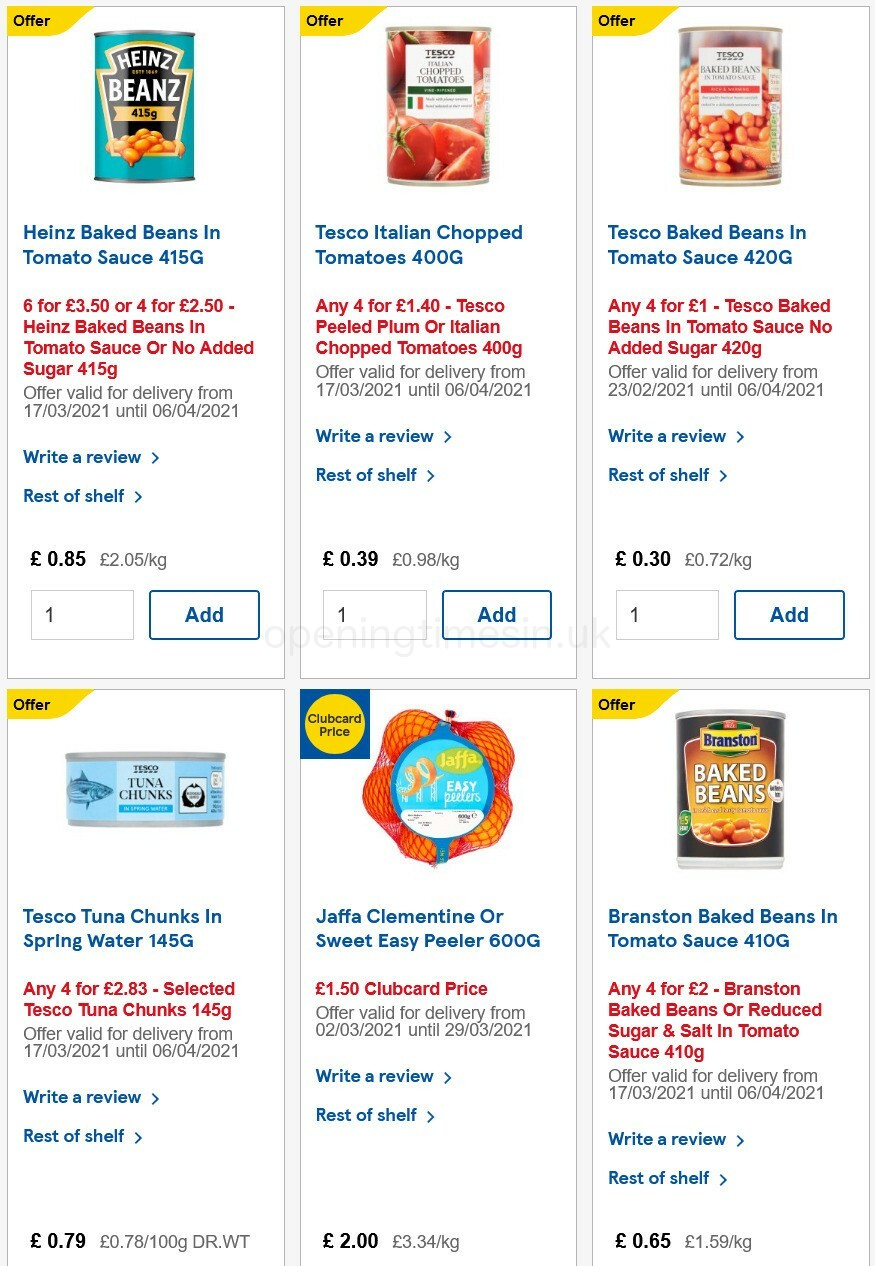 TESCO Offers from 17 March