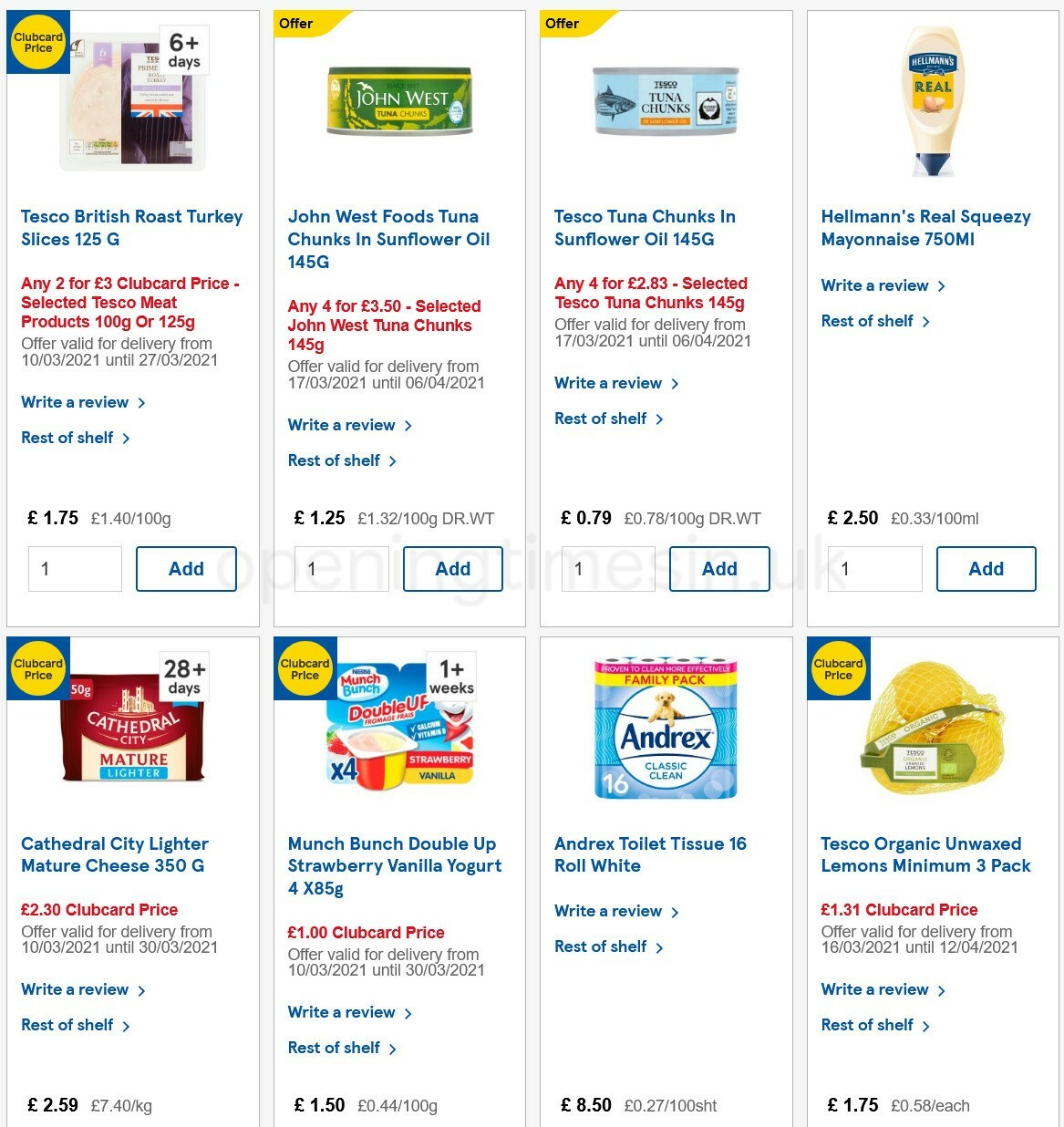 TESCO Offers from 17 March