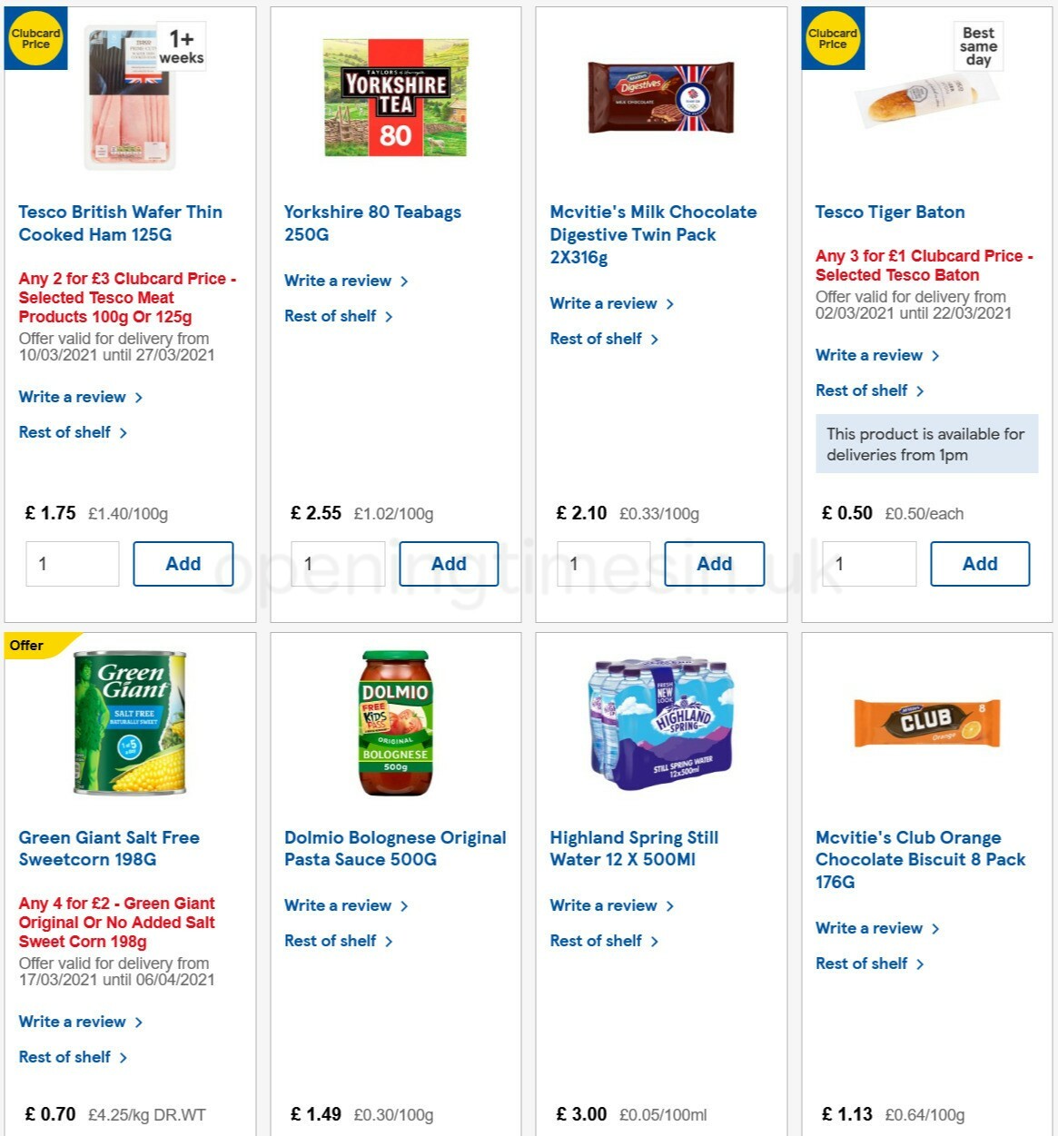 TESCO Offers from 17 March