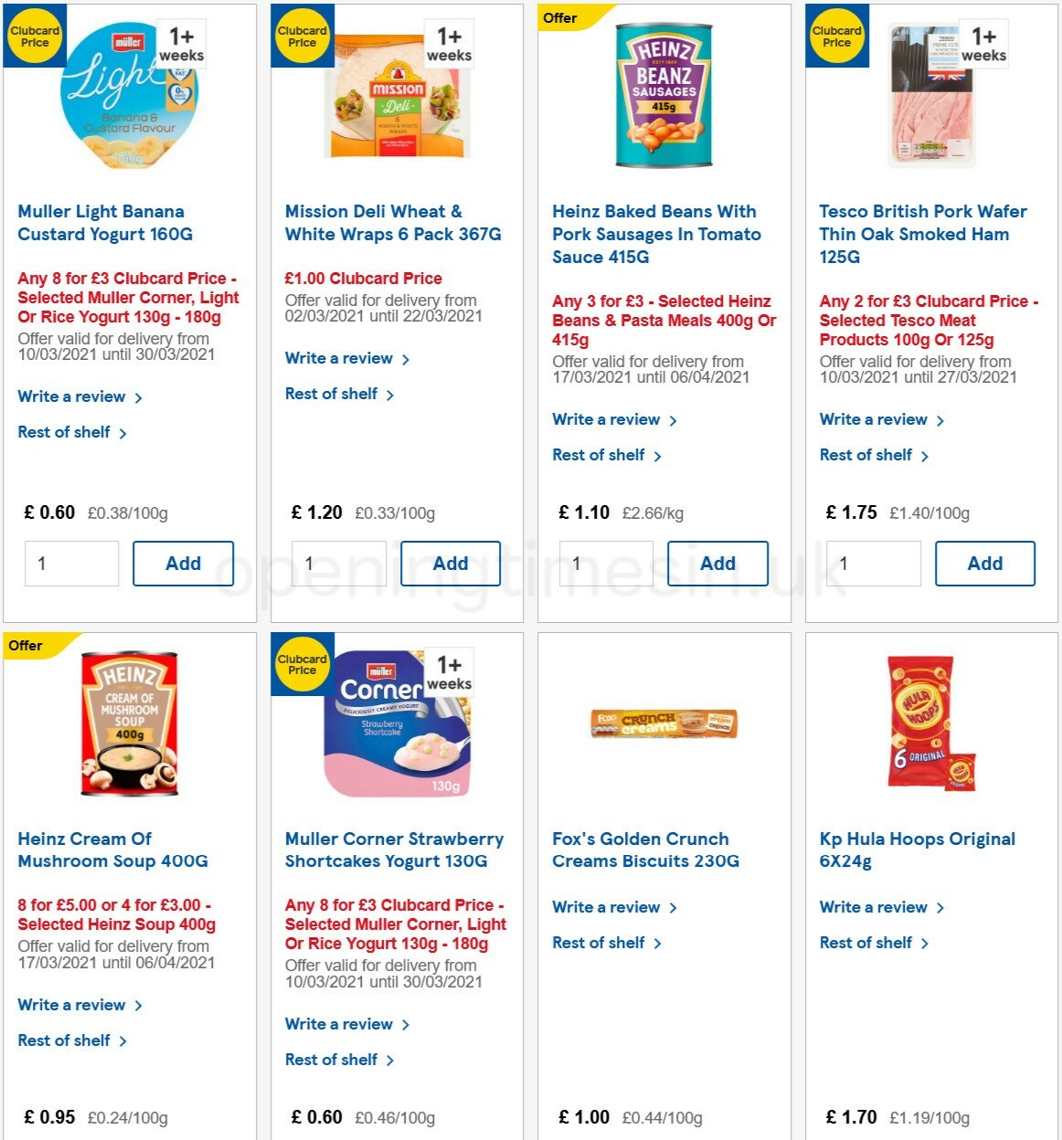 TESCO Offers from 17 March