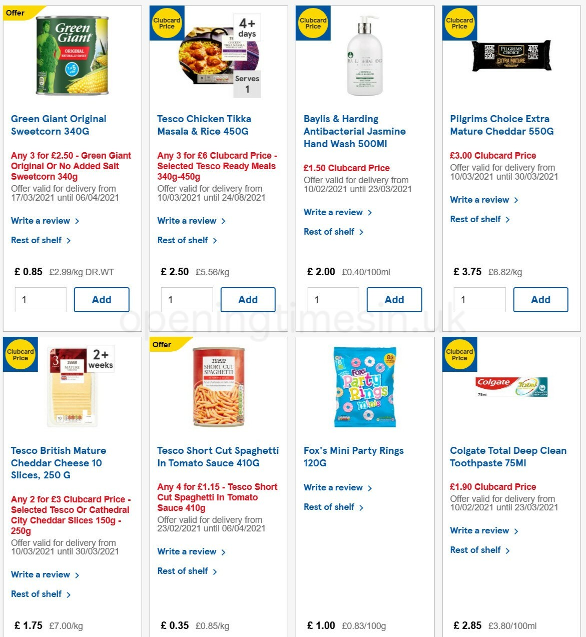 TESCO Offers from 17 March